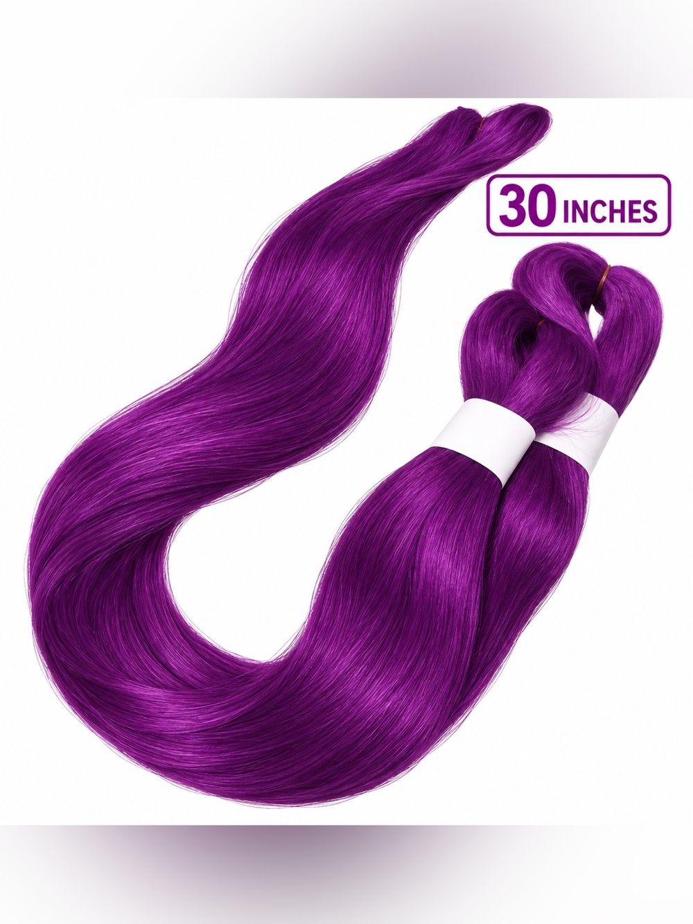 Vibrant Purple 30" Women’s Hair Extension - Bold Color